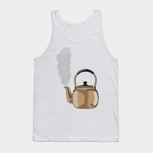 Stovetop or hob kettle cartoon illustration Tank Top